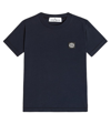 Stone Island Kids' Compass Cotton Jersey T-shirt In Blue