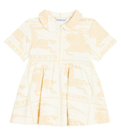 Burberry Baby Ekd Printed Cotton Jersey Dress In Multicoloured