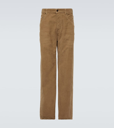 Saint Laurent Straight Jeans In Beige