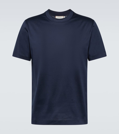 Canali Cotton Jersey T-shirt In Blue