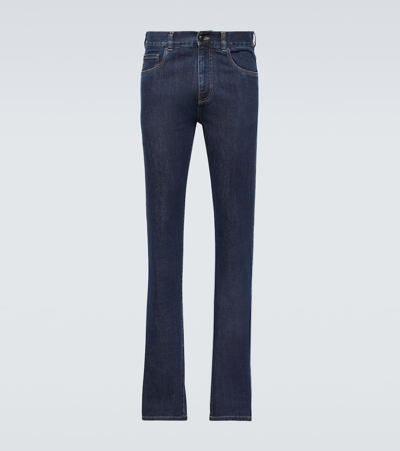 Canali 5-pocket Straight Jeans In 304