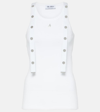 Attico Hardware-detailed Cotton Tank Top In White