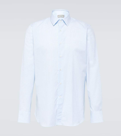 Canali Checked Cotton Shirt In Multicoloured