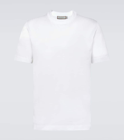 Canali Cotton Jersey T-shirt In White