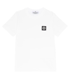 Stone Island Kids' Compass Cotton Jersey T-shirt In 白色