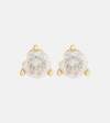 Stone And Strand 14kt Gold Earrings With Diamonds In Gold