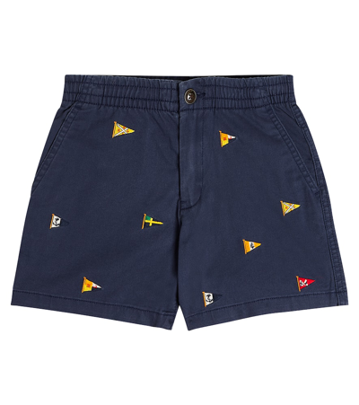 Polo Ralph Lauren Kids' Prepster Cotton Shorts In Newport Navy Aoe