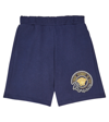 Versace Boy's Medusa Marine Embroidered Cotton Sweat Shorts In Blue