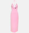 DAVID KOMA CRYSTAL-EMBELLISHED CUTOUT MIDI DRESS