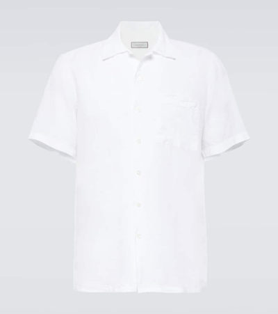Canali Linen Shirt In White