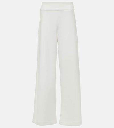 Max Mara Levante High-rise Jersey Straight Pants In White