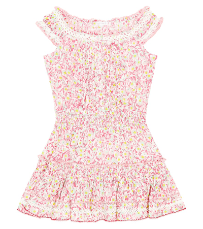 Poupette St Barth Kids' Alba Floral Dress In Pink