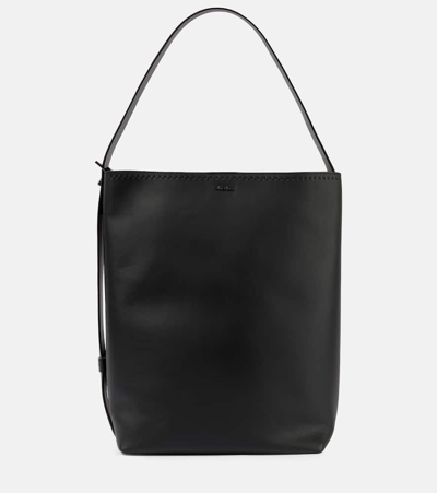 Max Mara Archetipo Large Leather Shoulder Bag In Black