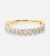 STONE AND STRAND FIVE 10KT YELLOW GOLD CHAIN RING WITH DIAMONDS
