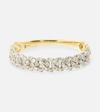 Stone And Strand Five 10kt Yellow Gold Chain Ring With Diamonds In Gold
