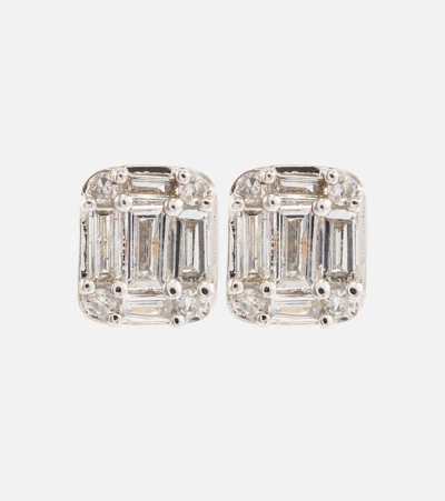 Stone And Strand Shield Of Strength 10kt Gold Stud Earrings With Diamonds