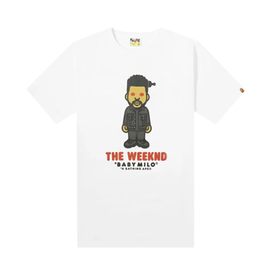 Pre-owned Bape X Xo The Weeknd Baby Milo Tee 'white'