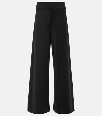 Max Mara Levante High-rise Jersey Straight Pants In Black