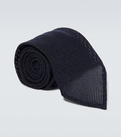 Lardini Silk Tie In Blue