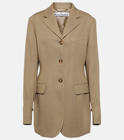 Acne Studios Single-breasted Blazer In Mud Beige