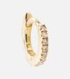 Stone And Strand 10kt Yellow Gold Single Hoop Earring With Diamonds In Gold