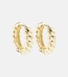 Stone And Strand Brioche 10kt Yellow Gold Hoop Earrings In Gold