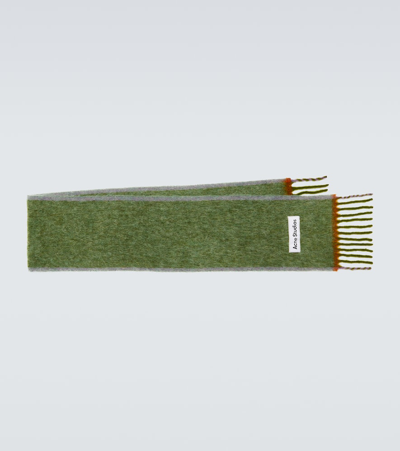 Acne Studios Wool-blend Scarf In Green