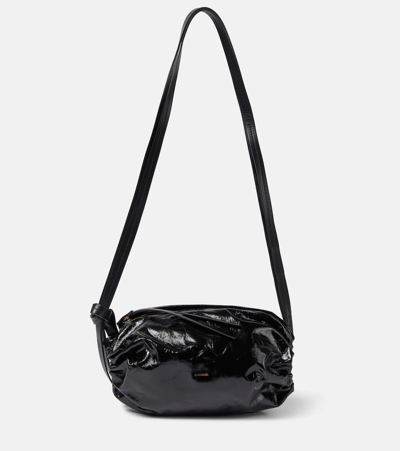 Jil Sander Leather Crossbody Bag In Black