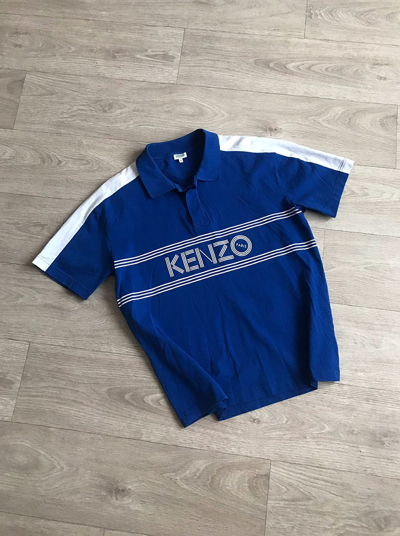Pre-owned Kenzo Vintage  Polo Luxury Tee In Blue