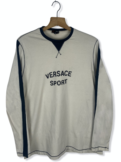 Pre-owned 1990x Clothing X Versace 90's Vintage Versace Sport Beige Longsleeve Y2k M417