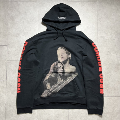 Pre-owned Vetements Heavy Titanic Comming Soon Over Size Hoodie In Black