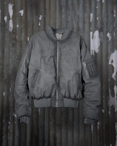 Pre-owned K Two Studios Ktwo Dyed Bomber “ink” In Black Pre-owned K Two Studios Ktwo Dyed Bomber “ink” In Black