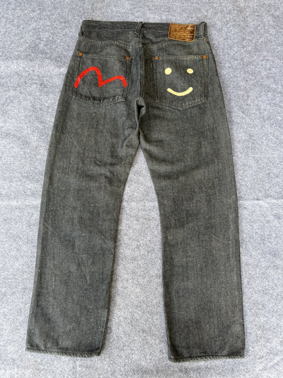 Pre-owned Evisu X Vintage Evisu Smile Jeans In Multicolor