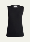 Chloé Sleeveless Wool Knitted Top In Black