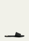 Saint Laurent Carlyle Leather Sandals In Noir