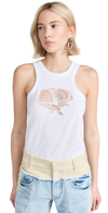 Stella Mccartney White Crochet Cutout Tank Top In Pure White