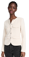 Veronica Beard Kensington Knit Jacket Ivory In Ivory