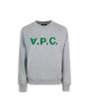 Apc Flocked-logo Cotton Jumper In Grey