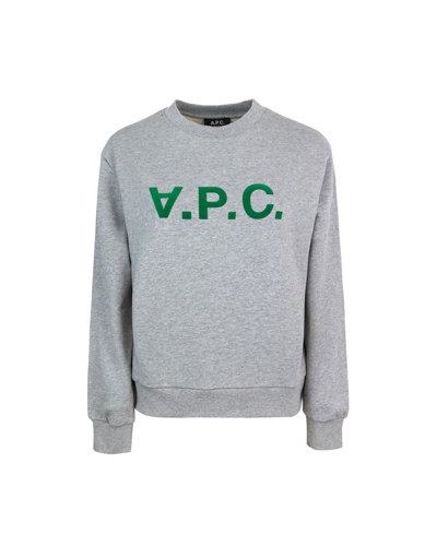 A.p.c. Sweatshirt In Plb Heathered L.grey