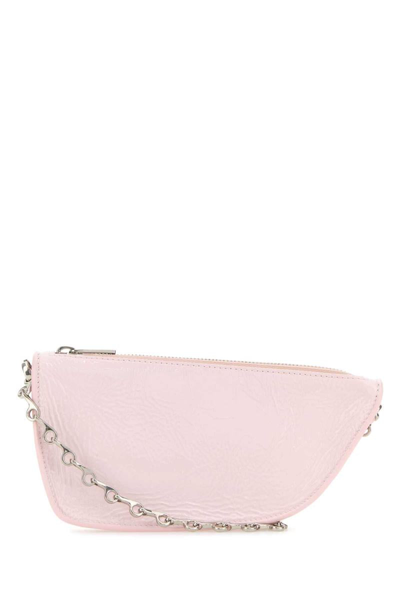 Burberry Patent Leather Micro Shield Sling Bag With Chain Shoulder St In Pink