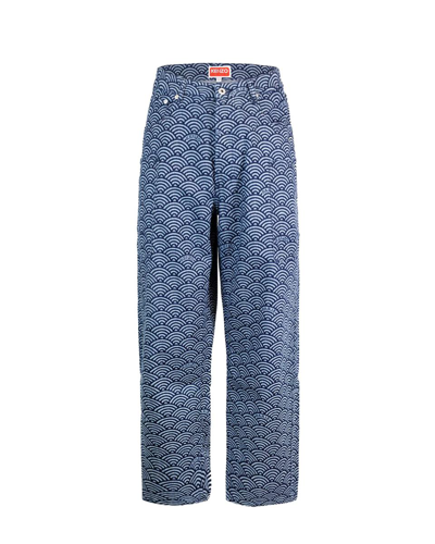 Kenzo Indigo  Paris Monkey Fit Jeans In Denim Blue