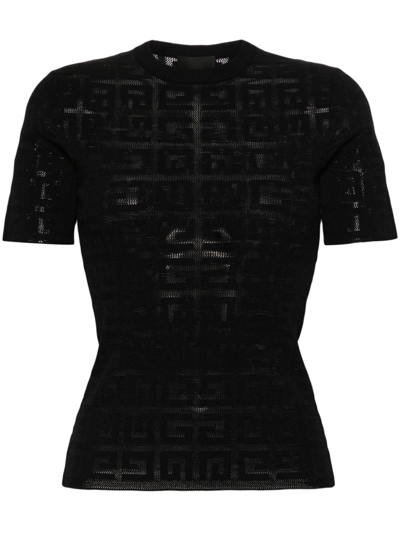 Givenchy 4g Jacquard Knit Top In Black