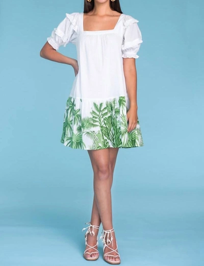 Olivia James The Label Sophie Dress In Jungle Agave In White