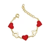 Rachel Glauber 14k Plated Cz Heart Bracelet In Gold