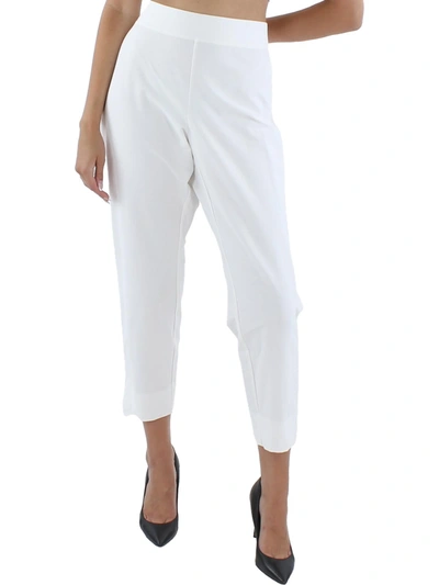 Eileen Fisher Womens Slim Fit Stretch Cropped Pants In White