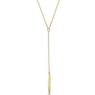 Mimi & Max Lariat Necklace With Chain In 14k Yellow Gold - 16+2 In