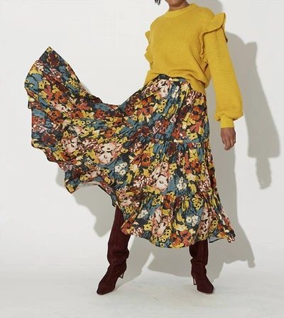 Cleobella Freya Ankle Skirt In Monet In Yellow