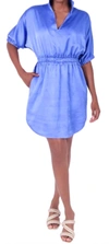 Emily Mccarthy Oxford Dress In Chambray In Purple