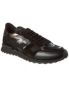 Valentino Suede Sneaker In Black