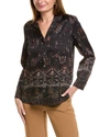 REBECCA TAYLOR GOSSAMER PRINTED BLOUSE